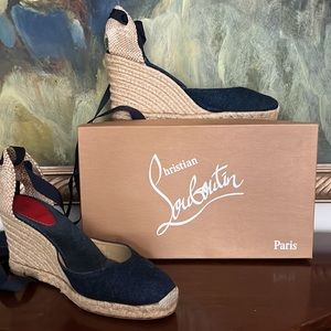 Authentic vintage Christian Louboutin espadrilles with original box. Gently worn